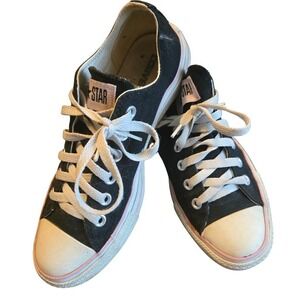 All Star Converse Low Chuck Taylor Women Size 8.5 Black Pink Grunge 90s‎ punk